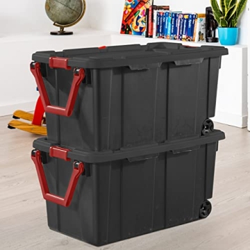 Heavy-Duty 40 Gallon Storage Bins - Durable & Stackable