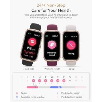 Stylish Fitness Tracker with Heart Rate & Sleep Monitor