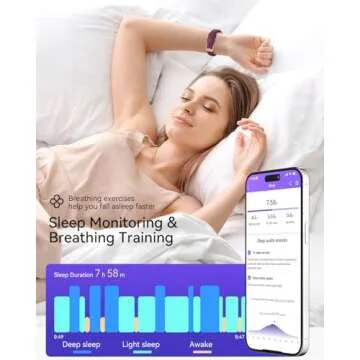 Stylish Fitness Tracker with Heart Rate & Sleep Monitor