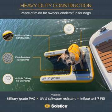 SOLSTICE Inflatable Dog Water Ramp for Safe Swimming Fun