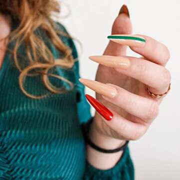 Shop Allkem Bee Stripe Stiletto Press-On Nails for Glamour