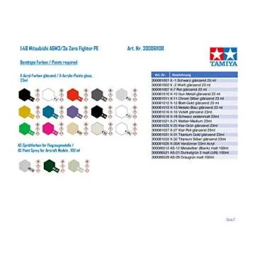 Tamiya 61108 1/48 Mitsubishi A6M3/3A Model Airplane Kit