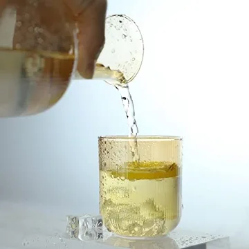 Sizikato 25 Oz Amber Glass Bedside Water Carafe Set