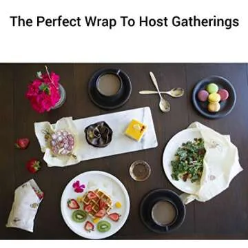 Urban Bee Assorted 3 Pack Beeswax Food Wraps | Eco-Friendly, and Reusable Food Storage | Includes: 1 Small, 1 Medium, 1 Large Size