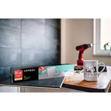 ARTEZA Ultra Clear Transfer Tape Paper with Grid & Squeegee, 12 Inch Wide x 12 Foot Long Roll, for Alignment & Transfer of Adhesive Vinyl for Decals, Signs, Walls, Windows & Smooth Surfaces