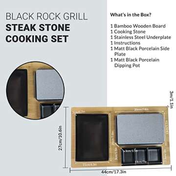 Elevate Your Dining with the Black Rock Grill Matt Black Hot Stone Cooking Set