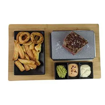 Black Rock Grill Matt Black Cooking Stone Hot Set