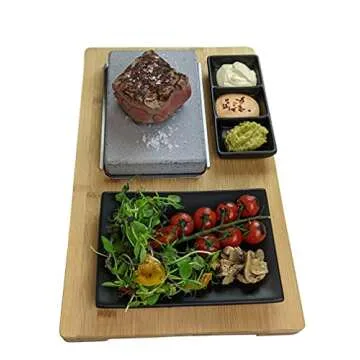 Black Rock Grill Matt Black Cooking Stone Hot Set