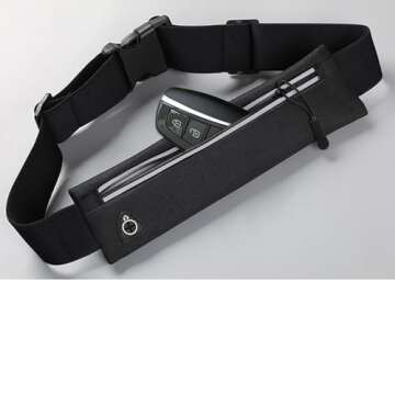 Slim Running Belt Fanny Pack for Men Women, Running Phone Holder Runners Pouch Waist Pack for Workou...