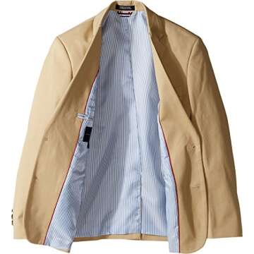 Tommy Hilfiger Boys' Legacy Blazer Suit Jacket, Twill Khaki, 20