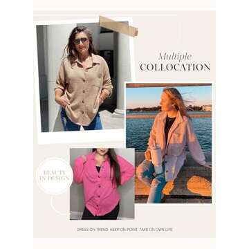 Dokotoo Women's Blouses V Neck Long Sleeve Top 2024