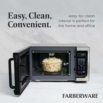 Farberware Classic Microwave 0.9 Cu. Ft, 900-Watt Power