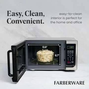 Farberware Classic Microwave 0.9 Cu. Ft, 900-Watt Power