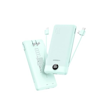 VEGER Portable Charger for iPhone with Built in Cables and Wall Plug, 10000mah Slim Fast Charging US...
