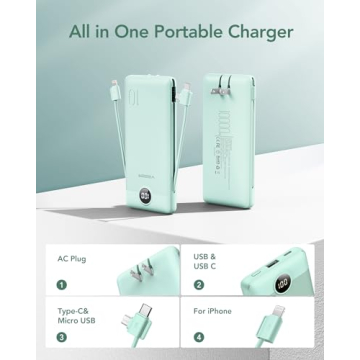 VEGER Portable Charger 10000mAh Slim Fast Charging Power Bank