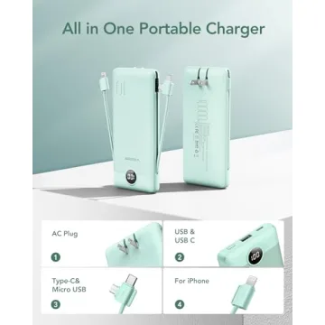 VEGER Portable Charger 10000mAh Slim Fast Charging Power Bank