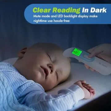 Ear Thermometer for Baby, ELERA Infrared LCD Thermometer with Automatic Switching Mode of Ear & Forehead, 1s Measurement, 4 Color Backlight Display with Fever Indicator