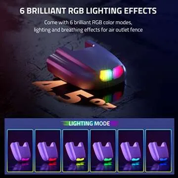 QWOS RGB Cooler Fan with 3000mAh Battery Charger for Oculus Quest 2, Extend 2hrs Playtime, Cooling Fan with Facial Interface, Soft PU Face Cover, Air Circulation Ventilation to Relieve Lens Fogging