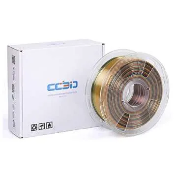 CC3D Silk Rainbow Multicolor PLA Filamentt 1.75mm 1KG 3D Printer Filament Multi Color Printing Mater...
