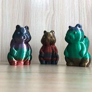 CC3D Silk Rainbow Multicolor PLA Filamentt 1.75mm 1KG 3D Printer Filament Multi Color Printing Materials Gradually Changing Color PLA Rainbow Mulitcolor Multicolored Metallic Color Gradient Filament