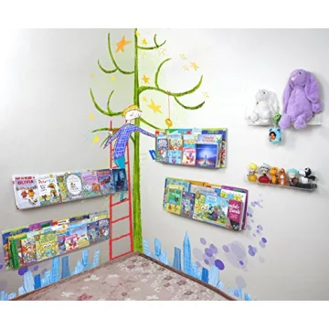 NIUBEE Acrylic Floating Bookshelves - 36 Inch for Kids