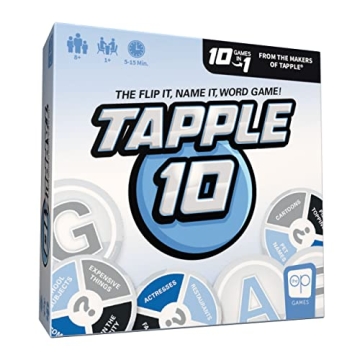 USAopoly Tapple 10 | 10 Exciting Games in 1 | Fast-Paced Family Card Game in Portable Packaging | 1 ...