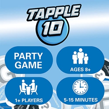Tapple 10 by USAopoly - Fun Family Card Game with 10 Games