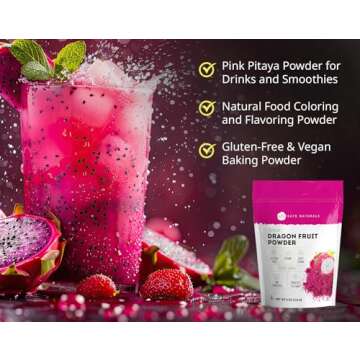 Vibrant Kate Naturals Dragon Fruit Powder for Baking