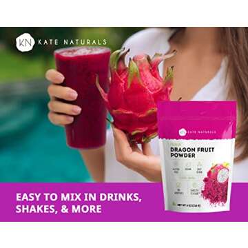 Vibrant Kate Naturals Dragon Fruit Powder for Baking