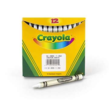 Crayola White Crayons, 12 Count Bulk for Art Projects