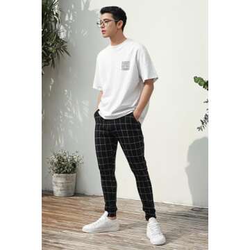 GINGTTO Men's Slim Fit Chinos Pants - Stylish Tapered Twill