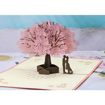3D Cherry Blossom Pop Up Card for Special Occasions
