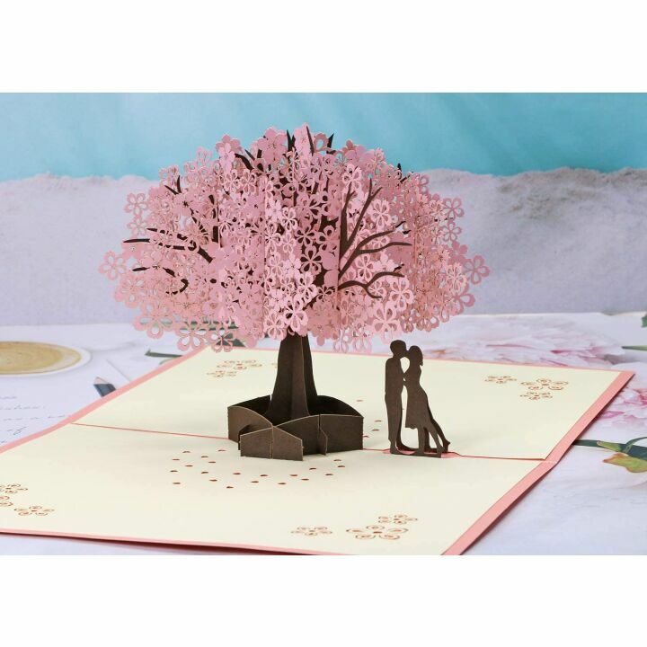 3D Cherry Blossom Pop Up Card for Special Occasions