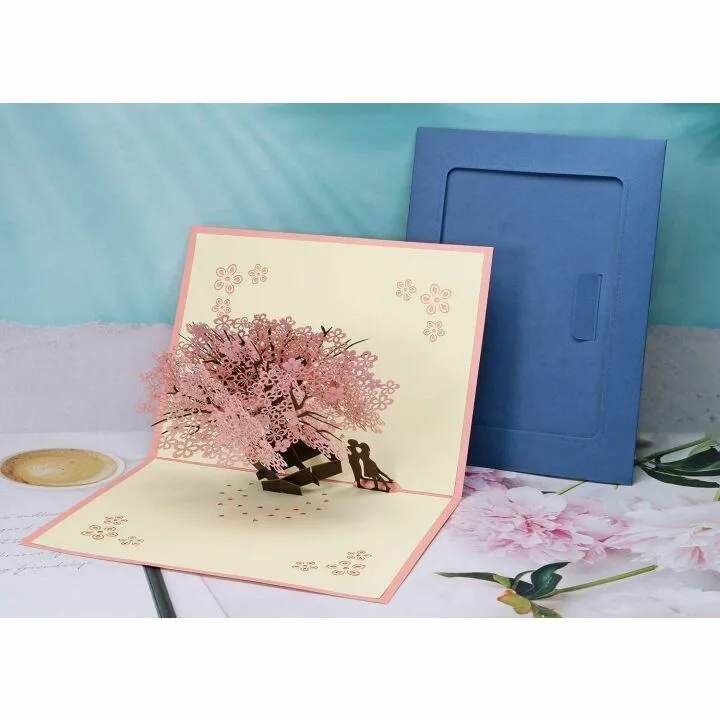 3D Cherry Blossom Pop Up Card for Special Occasions