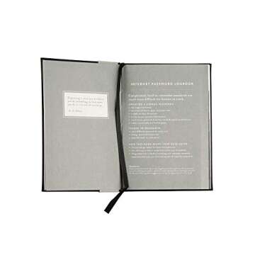Eccolo Password Keeper Book with Alphabetical Tabs, Compact & Stylish