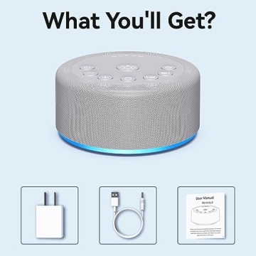 Portable Sound Machine with 30 Sounds and Night Light