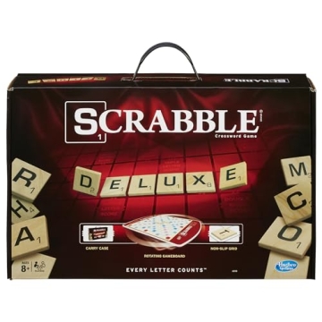 Scrabble Deluxe Edition by Hasbro Gaming | Travel-Ready Word Game