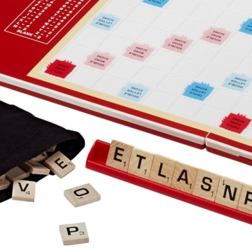 Scrabble Deluxe Edition by Hasbro Gaming | Travel-Ready Word Game