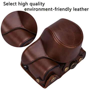 XEVN for Sony a5100 Camera case,for Sony a5000 case,Premium PU Full Body Leather Camera Case Bag for Sony Alpha ilce-5000 ilce-5100 nex-3n Fit 16-50mm Lens,Delivery Camera Strap