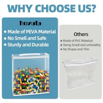 Hoyula 6-Pack Transparent Toy Storage Bags for Kids