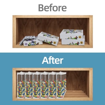 Hoyula 6-Pack Transparent Toy Storage Bags for Kids