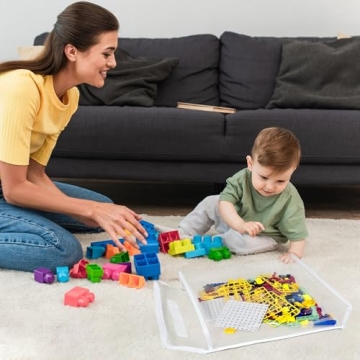 Hoyula 6-Pack Transparent Toy Storage Bags for Kids