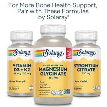 SOLARAY Calcium Magnesium Citrate Supplement - Strong Bones