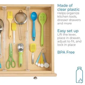 Adjustable Drawer Dividers - Expandable for Ultimate Organization