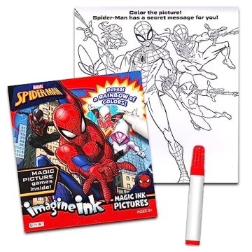 Imagine Ink Superhero Coloring Book Set for Kids 3-10