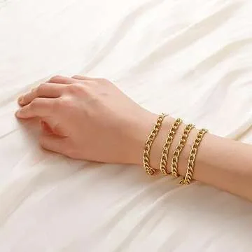 Eyeglass Chain for Men Women, Reading Glasses Chain, Sunglasses Chain, Gold/Black, Cuban Curb Link Chain, 2 Pcs