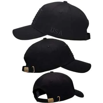 Antourage American Flag Cap with Dual Patches for All Ages