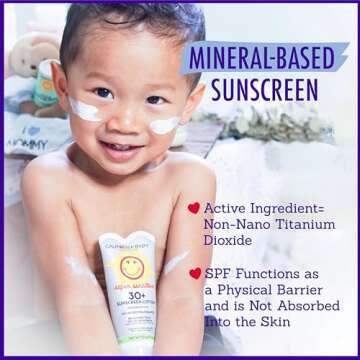 California Baby Super Sensitive SPF 30+ Sunscreen | Broad Spectrum | Titanium Dioxide | Hypoallergenic Unscented Mineral Sunscreen | 51 g / 1.8 oz.