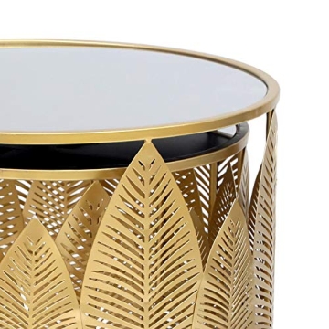 Homebeez Set of Gold End Tables Perfect for Any Decor