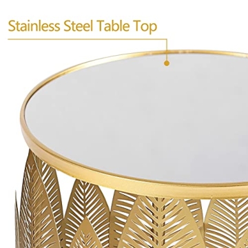 Homebeez Set of Gold End Tables Perfect for Any Decor